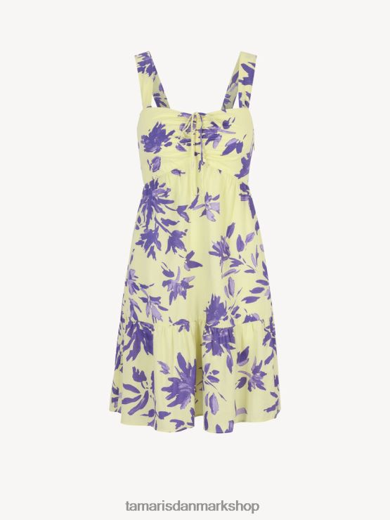 Tamaris Kvinder kjole - gul/limelight blomst aop XVXV8T2399 tøj