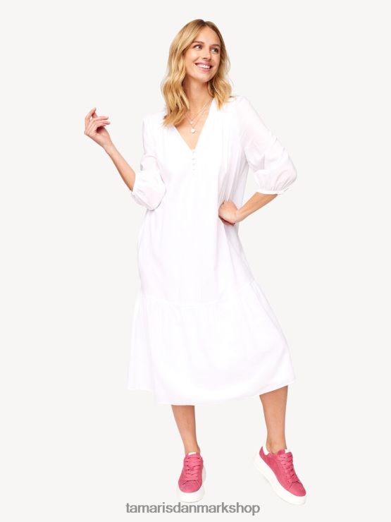 Tamaris Kvinder kjole - hvid/lyse hvid XVXV8T2453 tøj