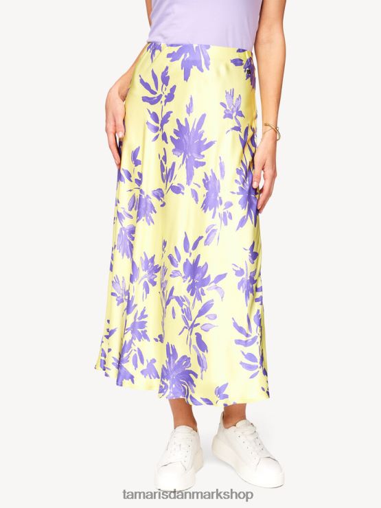 Tamaris Kvinder nederdel - gul/limelight blomst aop XVXV8T2522 tøj