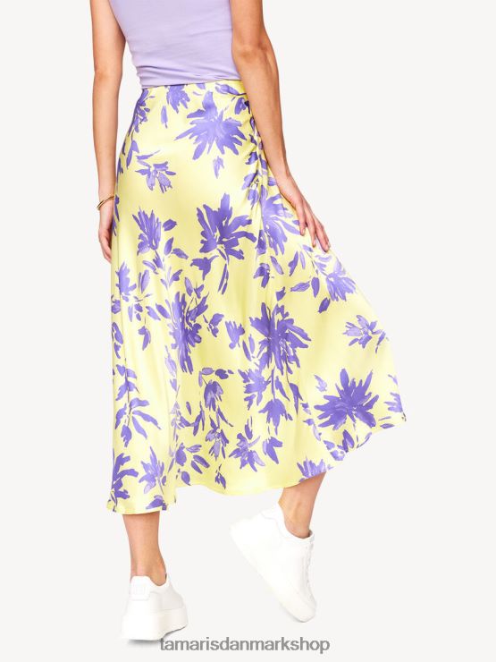 Tamaris Kvinder nederdel - gul/limelight blomst aop XVXV8T2522 tøj