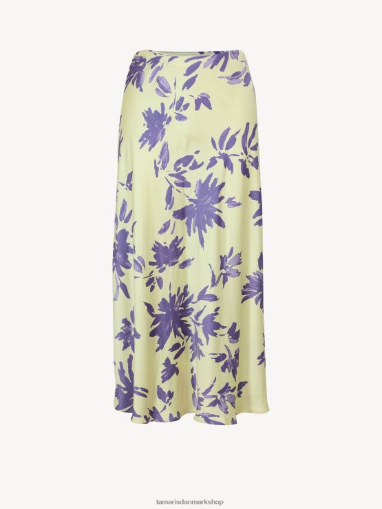 Tamaris Kvinder nederdel - gul/limelight blomst aop XVXV8T2522 tøj
