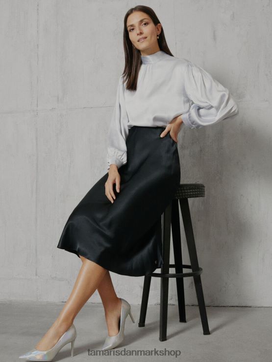 Tamaris Kvinder nederdel - sort/sort skønhed XVXV8T2504 tøj