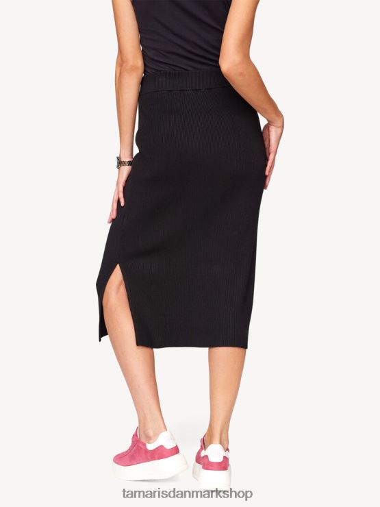 Tamaris Kvinder nederdel - sort/sort skønhed XVXV8T2527 tøj