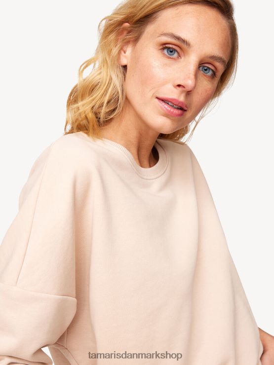 Tamaris Kvinder sweatshirt - beige/måneskin XVXV8T2391 tøj