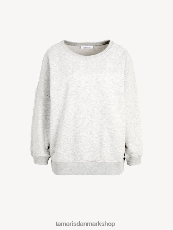 Tamaris Kvinder sweatshirt - grå/lysegrå melange XVXV8T2424 tøj