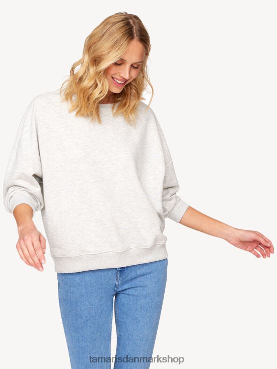 Tamaris Kvinder sweatshirt - grå/lysegrå melange XVXV8T2424 tøj