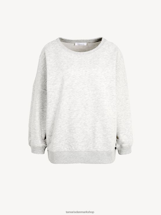 Tamaris Kvinder sweatshirt - grå/lysegrå melange XVXV8T2424 tøj