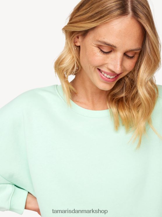 Tamaris Kvinder sweatshirt - grøn/gossamer grøn XVXV8T2486 tøj