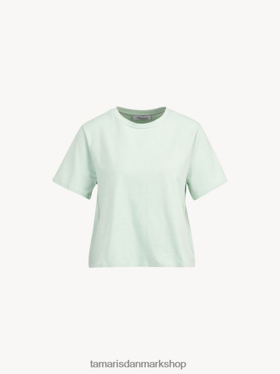 Tamaris Kvinder oversized t-shirt - grøn/gossamer grøn XVXV8T2458 tøj