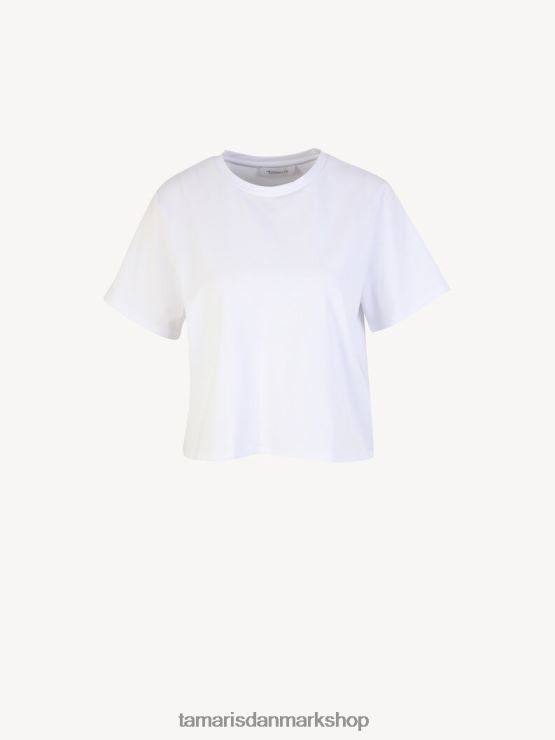 Tamaris Kvinder oversized t-shirt - hvid/lyse hvid XVXV8T2489 tøj