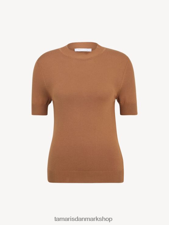Tamaris Kvinder t-shirt - brun/pecanbrun XVXV8T2464 tøj