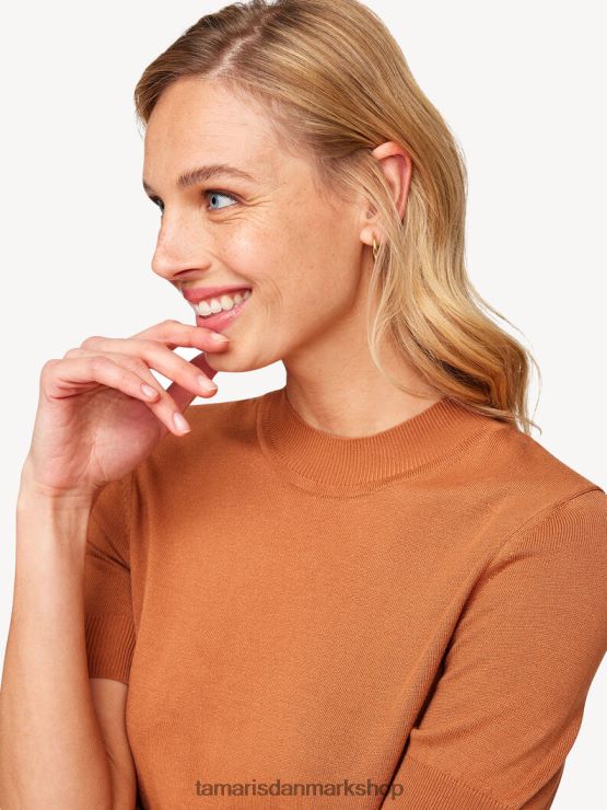 Tamaris Kvinder t-shirt - brun/pecanbrun XVXV8T2464 tøj