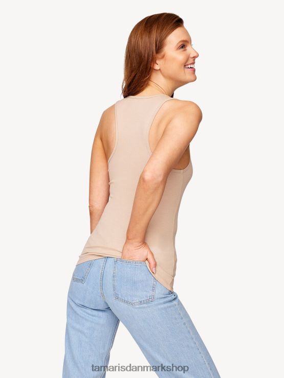Tamaris Kvinder top - beige/måneskin XVXV8T2498 tøj