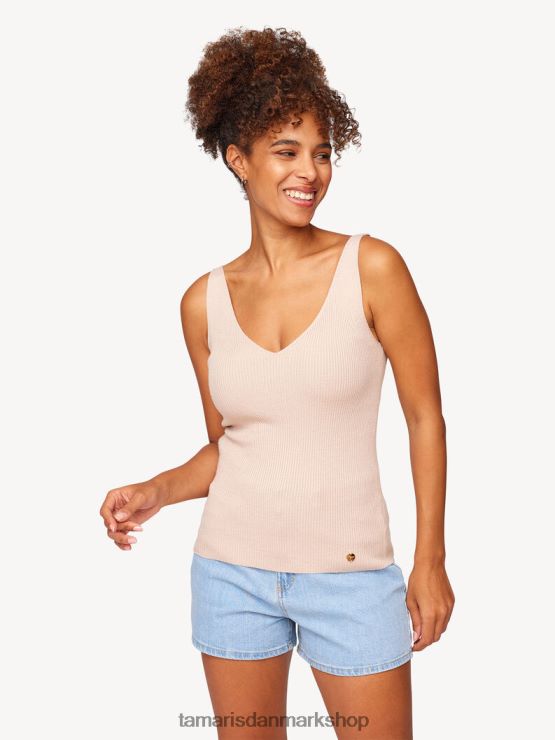 Tamaris Kvinder top - beige/måneskin XVXV8T2513 tøj