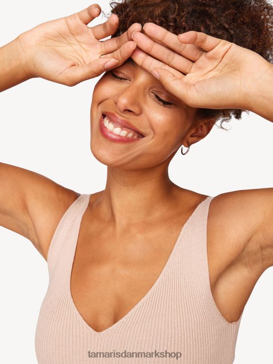 Tamaris Kvinder top - beige/måneskin XVXV8T2513 tøj