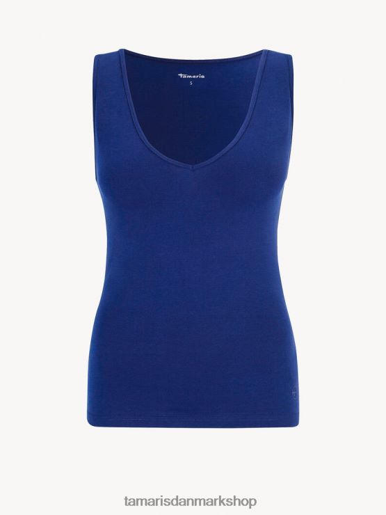 Tamaris Kvinder top - blå/middelalderblå XVXV8T2472 tøj