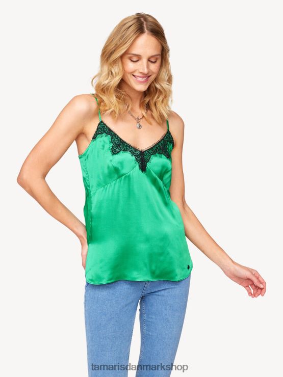 Tamaris Kvinder top - grøn/gelébønne XVXV8T2427 tøj