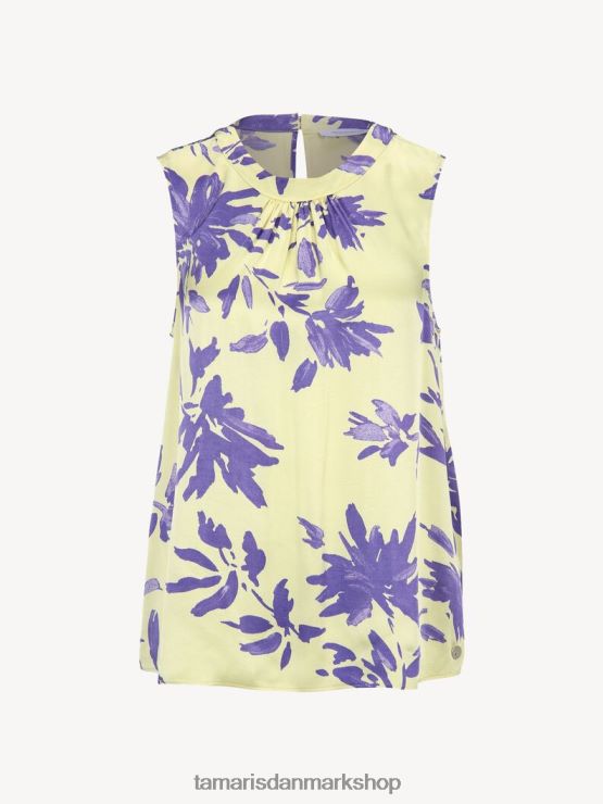 Tamaris Kvinder top - gul/limelight blomst aop XVXV8T2469 tøj
