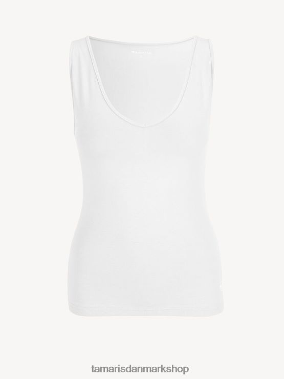 Tamaris Kvinder top - hvid/lyse hvid XVXV8T2373 tøj