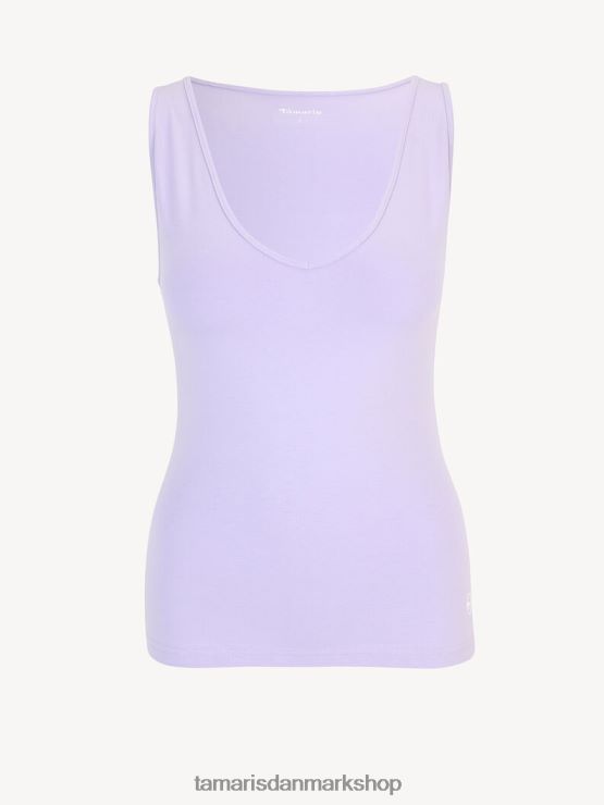 Tamaris Kvinder top - lilla/lavendel XVXV8T2395 tøj